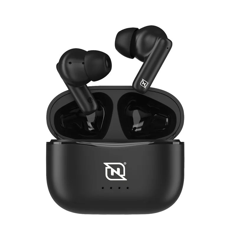 Audifonos In-ear NTWS-103 Bluetooth 5.3 TWS Super Bass Manos Libres Hasta 5 HRS de Duración - 4 Indicadores de Carga en Dock, Negro NECNON NBAB1301IB