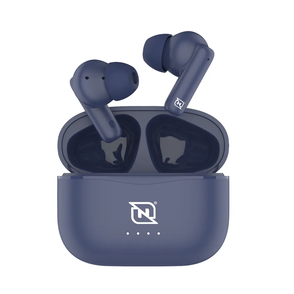 Audifonos In-ear NTWS-103 Bluetooth 5.3 TWS Super Bass Manos Libres Hasta 5 HRS de Duración - 4 Indicadores de Carga en Dock, Azul NECNON NBAB1303IB