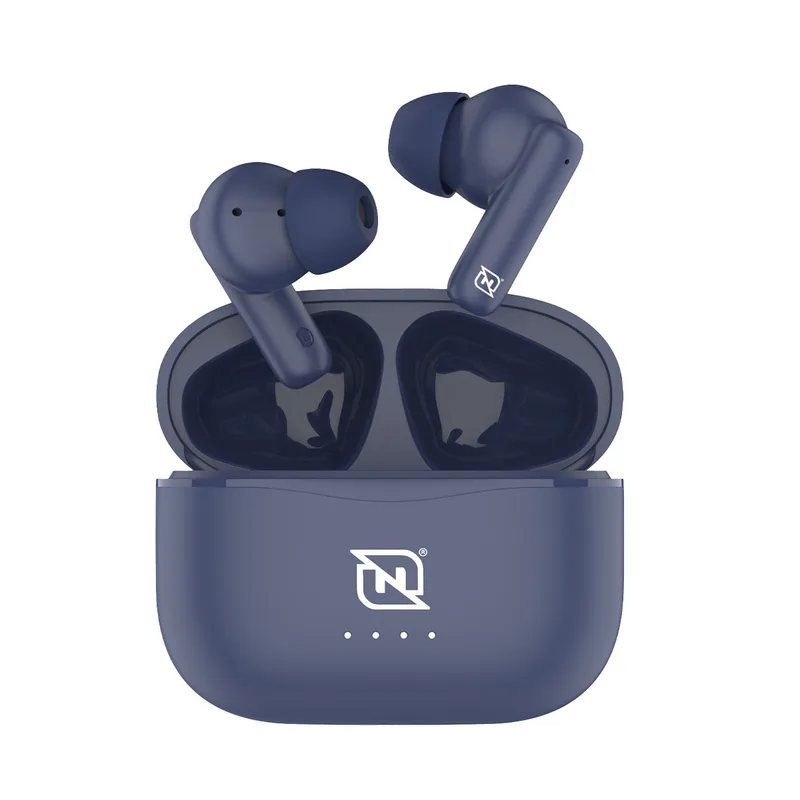 Audifonos In-ear NTWS-103 Bluetooth 5.3 TWS Super Bass Manos Libres Hasta 5 HRS de Duración - 4 Indicadores de Carga en Dock, Azul NECNON NBAB1303IB