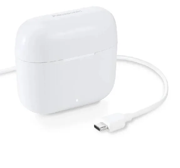 PANASONIC audifonos Bluetooth IN-EAR - 26 horas de uso continuo con estuche, tactil, bajo XBS, Blanco RZ-B110WDE-W