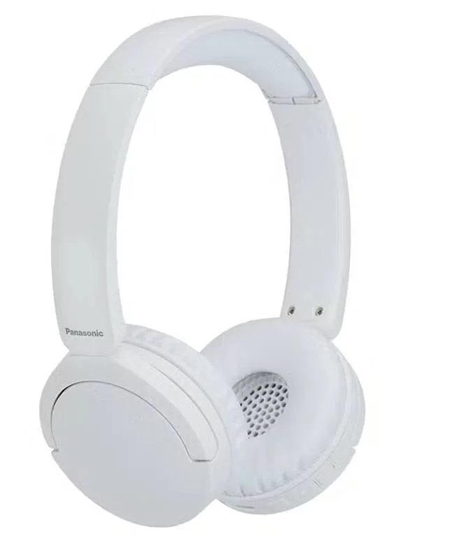 PANASONIC diadema Bluetooth - hasta 72 horas de uso continuo con MIC cancelacion de ruido, Blanco RB-HF630BE-W