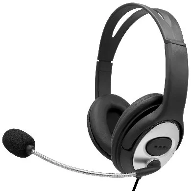 Diadema USB con Micrófono - negro/plata, Audífono, 263953, BRobotix
