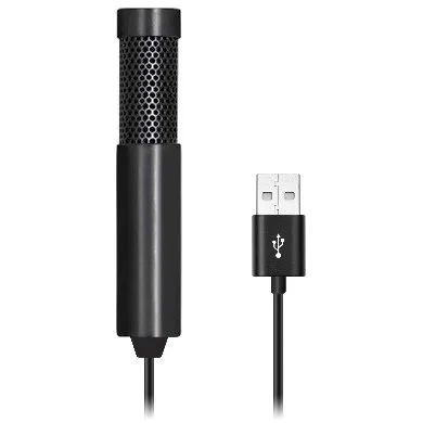 Micrófono Mini para PC BROBOTIX 651596 - 100Hz – 16KHz, 1.5 m, 7 cm, Negro USB
