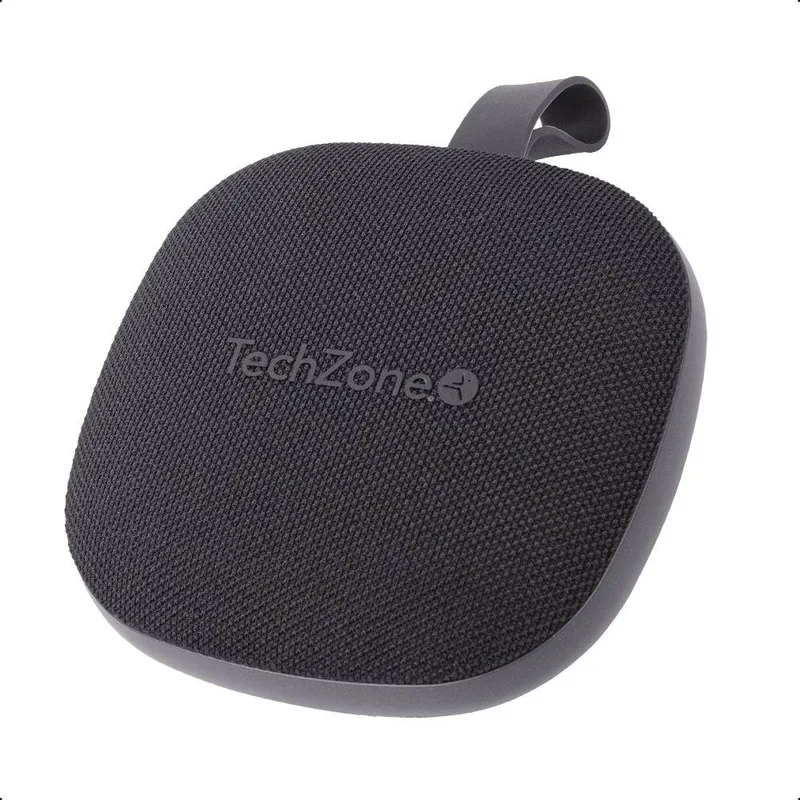 Bocina Bluetooth Portátil TECHZONE TZSP01 TWS - Negro, Alcance 10mts, Resistente al agua IPX7, Duración en uso 7hrs HORUS 5 W