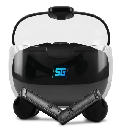 Audífonos. Vorago Start the Game ESB-301-PRO.TWS Bluetooth manos libres IPX5. LED 35 hrs Negro