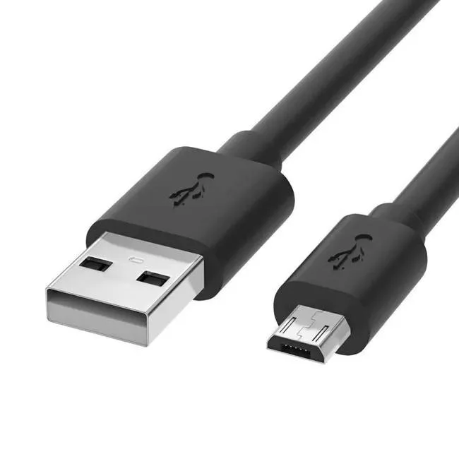 Cable USB A a MICRO USB V8 - color negro. 1 metro de largo. Alta resistencia de materiales y carga rápida DB-G-USBMN DBUGG