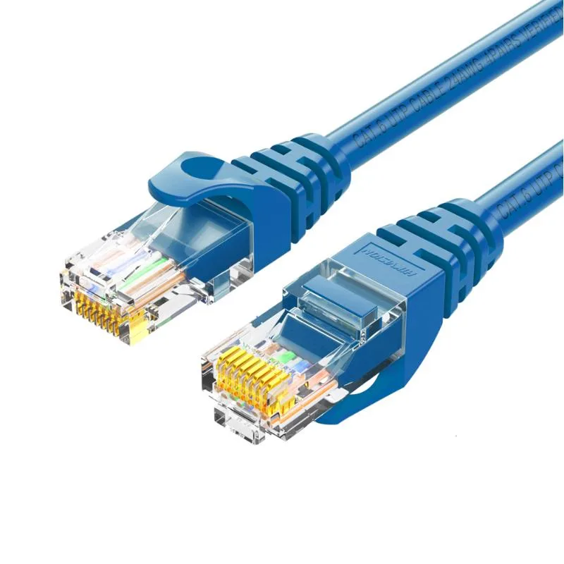 Cable de Parcheo (Patch Cord) / UTP 100 cobre/ Cat. 6 (24 AWG ) / 0.50 Metros / Color Azul / Ideal para PoE+ / Interior HIKVISION 0,5 m