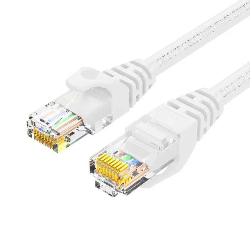 Cable de Parcheo (Patch Cord) / UTP 100 cobre/ Cat. 6 (24 AWG ) / 2 Metros / Color blanco / Ideal para PoE+ / Interior HIKVISION DS-1NP6UEC0-200-W