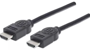 306119 Cable HDMI Blindado de 1.8mts; HDMI Macho a HDMI Macho resolucion 4K 30Hz - 3D MANHATTAN Negro