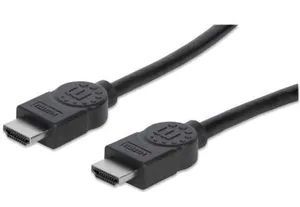 306126 Cable HDMI Macho a HDMI Macho - Blindado, 4K@30Hz, 3D, Negro, 3m MANHATTAN