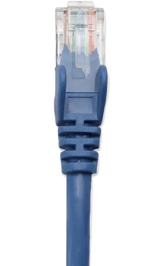 Cable de red UTP - Cat6, .5m (1.5ft), 100 Cobre, Contactos chapa de oro, Cable Patch Azul INTELLINET 342568