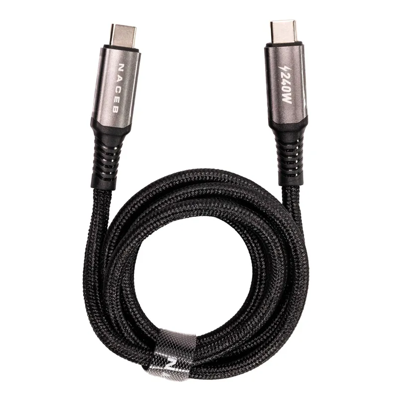 Naceb Cable Tipo-c a C 240W 1M NA-0142 Naceb Technology Negro