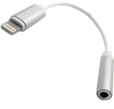 Cable Lightning Audio 3.5 mm - 13 Cms, 170101 BROBOTIX Blanco