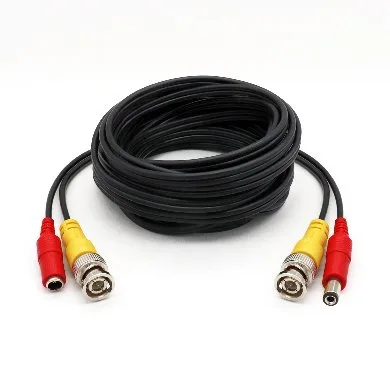 Cable Coaxial Siames para Cctv/catv - de 10 MTS, Incluye Conectores de Video Y Energía Pre-ensamblados, Negro, Brobotix 764748