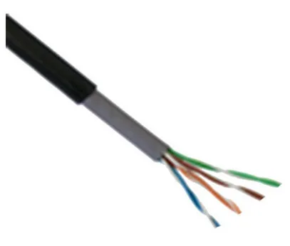SAXXON OUTPCAT5ECOPEXT - Bobina de Cable UTP Cat5e 100 Cobre/ 305 Metros/ Exterior con Doble Forro/ Color Negro/ Ideal para Cableado de Redes