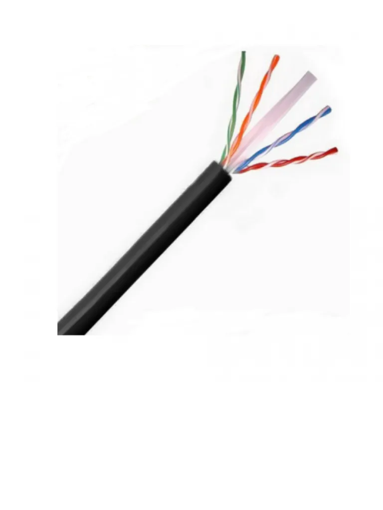 SAXXON OUTP6COP305NE - Bobina de cable UTP Cat6 100 cobre - 305 metros, exterior, con cubierta LDPE, 4 pares, cumple con ISO/IEC 11801 Ed2,