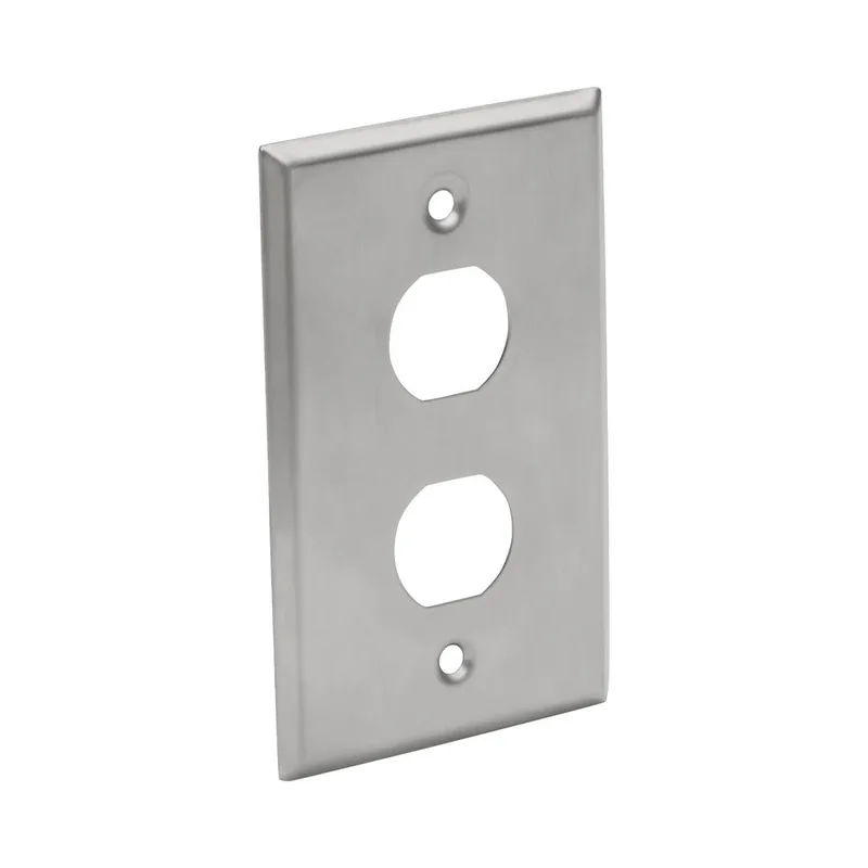 Placa Frontal de Ancho Sencillo de 2 Puertos TRIPP-LITE N206-FP02-IND - Plata, Acero inoxidable