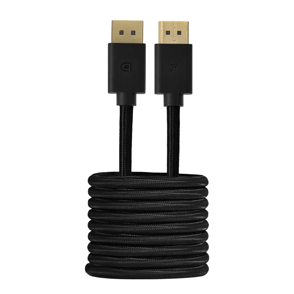 Cable DISPLAYPORT Vorago GAME FACTOR DTD400 Cable DP 1.4 a DP 1.4 - 4k ULTRAHD hasta 2160p, 32 Gbps Negro