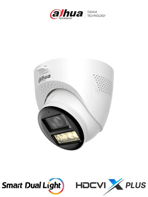 Cámara DAHUA HAC-HDW1200TQ-IL-T - cámara domo de 2 megapíxeles, HDCVI Xplus, iluminador dual inteligente, audio bidireccional, apertura de 111°,