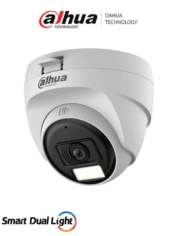 Cámara DAHUA DH-HAC-T1A51N-U-IL-A - cámara domo de 5mp, lente de 2.8mm, 106°, iluminación dual, Micrófono, ir de 25 metros Dahua Technology Interior