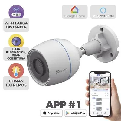 Cámara Bala WiFi (CS-H3C) / 2 Megapixel / Detección humana / Micrófono Integrado EZVIZ 1920 x 1080 Pixeles