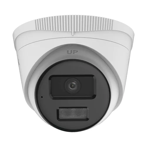 Turret IP 4mp/ Lente 2.8 mm / 20 mts IR + 20 mts Luz Blanca / Micrófono Integrado / ACUSENSE Lite / Exterior IP67 / PoE / dWDR / H.265+ / ONVIF