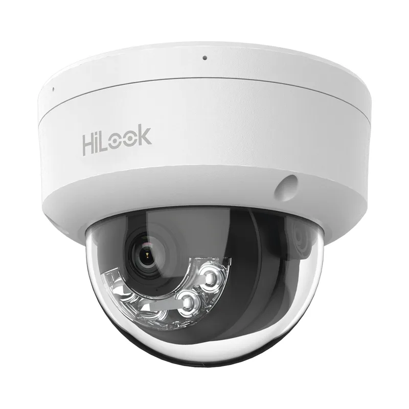 Domo IP de 4mp / Uso en interior / Lente 2.8 mm / 20 mts IR + 20 mts Luz Blanca / Micrófono Integrado / ACUSENSE Lite / PoE / dWDR / H.265+ / ONVIF