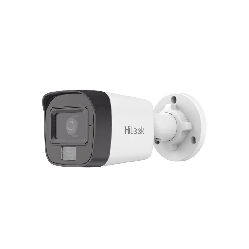 Cámara Bala IP 4 Megapíxel IPC-B140HA-LUC / Lente 2.8 mm / Ángulo de visión 104° / 20 mts IR + 15 mts Luz Blanca HILOOK 4 MP