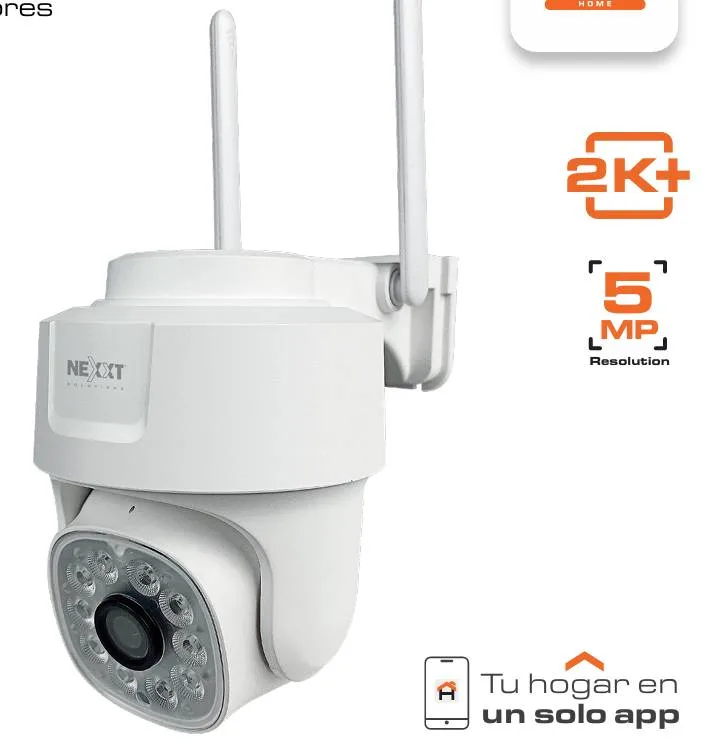 Cámara PTZ Wi-Fi® NEXXT modelo NHC-OP10/ Exterior / Resolución 2K+ / zoom digital 6x. /Detección de movimiento - comp. con Alexa, Google Nexxt