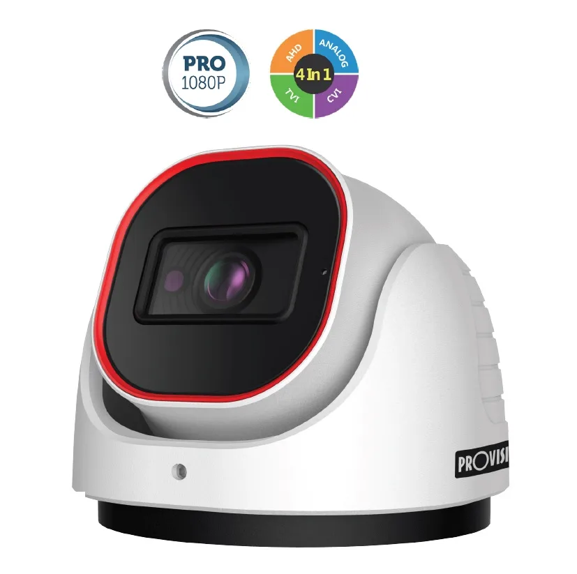 Camara domo AHD 2 MP(AHD/TVI/VCI) - 700 TVL (CVBS), Lente fijo 2.8mm (88°), IR hasta 20 mts, BLC, HLC, CoC, IP67 PROVISION-ISR 1920 x 1080 Pixeles