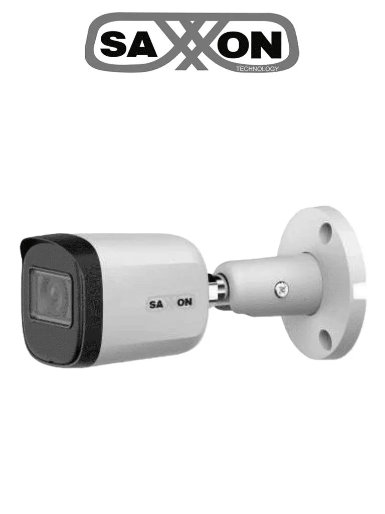 SAXXON SUA-HAC-B20M-0280B- Cámara Tipo Bala de 2 Mp 1080P/ Lente de 2.8 mm - 100°/ Iluminación IR Inteligente 30m Para Exterior IP67 Cámara Metálica