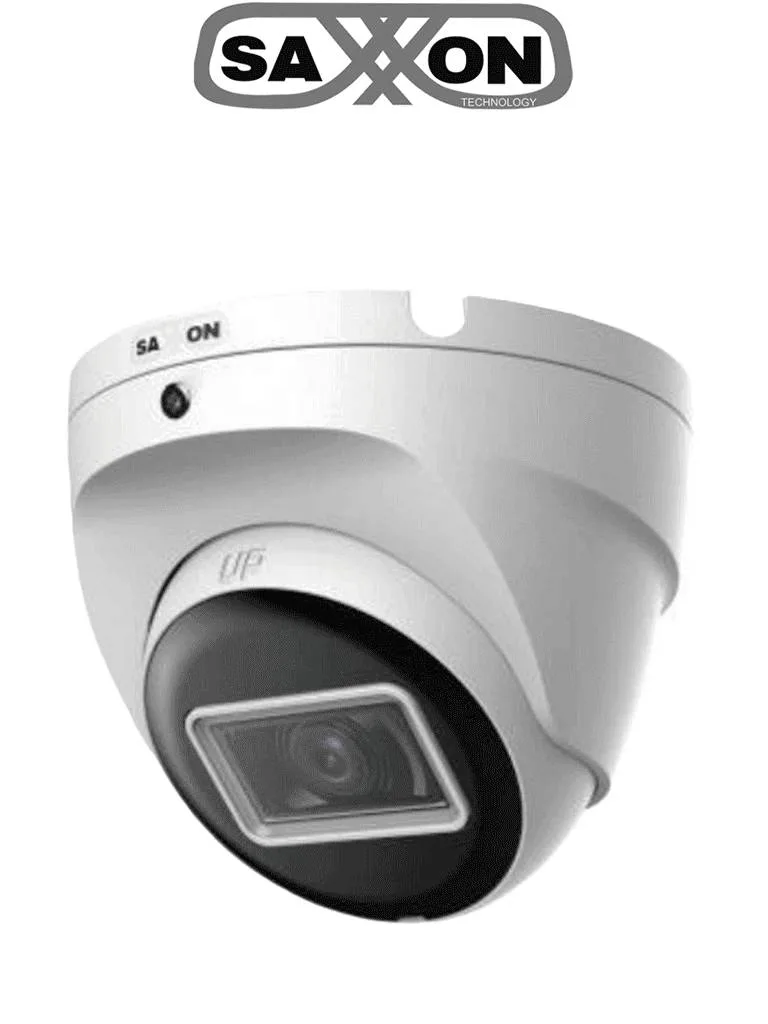 SAXXON SUA-HAC-T20M-0280B- Cámara Turret de 2 Megapíxeles 1080P/ Lente de 2.8 mm con Apertura de Hasta 100°/ Cámara Metálica