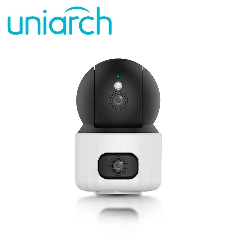 Cámara IP Wifi Uniarch (Uho-S3S-M33D) 3MP+3MP / Lente 4mm / IR10M / MicroSD 512GB / Micrófono + Altavoz / USB-C / Interior / Serie Panda Alámbrico