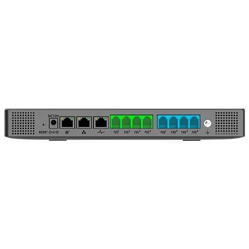 Conmutador IP para hasta 1000 usuarios y 150 llamadas simultaneas - 4 FXS, 4FXO, Solo audio, WAVE, GDMS Grandstream Negro UCM6304A