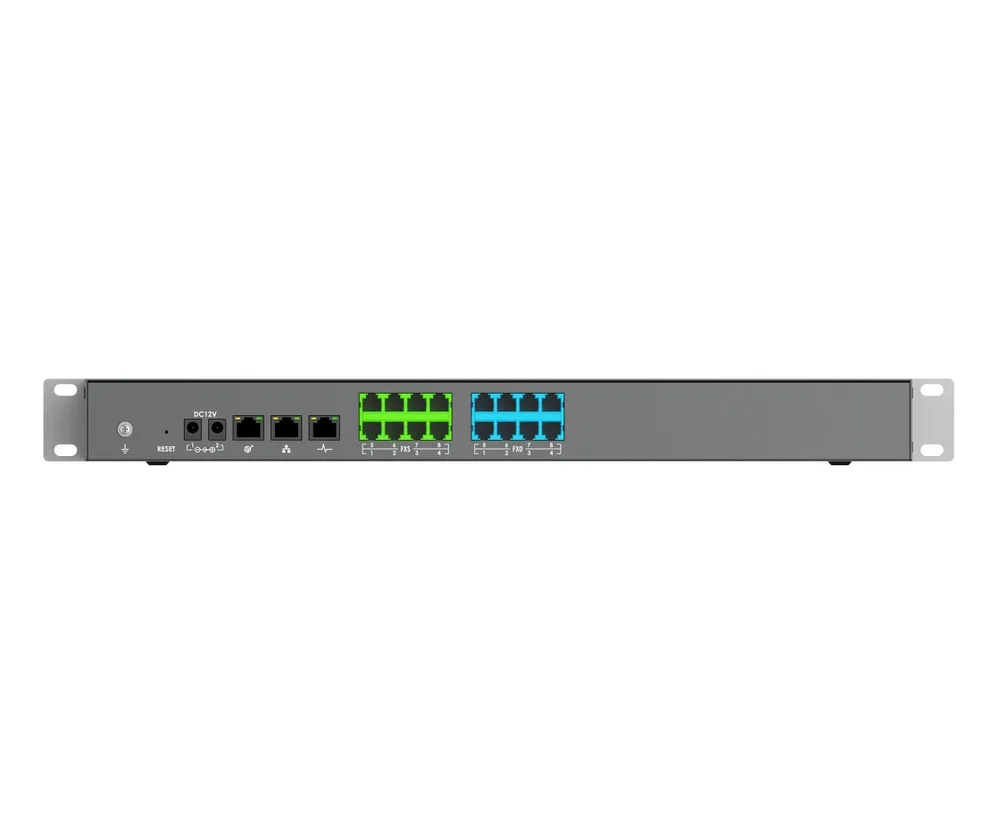 Conmutador IP para hasta 1500 usuarios y 150 llamadas simultaneas - 8 FXS, 8FXO, Solo Audio, WAVE, GDMS Grandstream 2000 usuario(s) UCM6308A