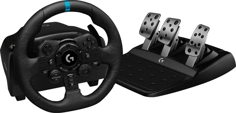 Control Gaming LOGITECH G923 - Volante y Pedal, PC, PlayStation, Alámbrico, Negro 941-000147