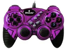 Control para Video Juego BROBOTIX 751899M - Gamepad, PC, Analógico/Digital, 10 botones, Alámbrico Morado