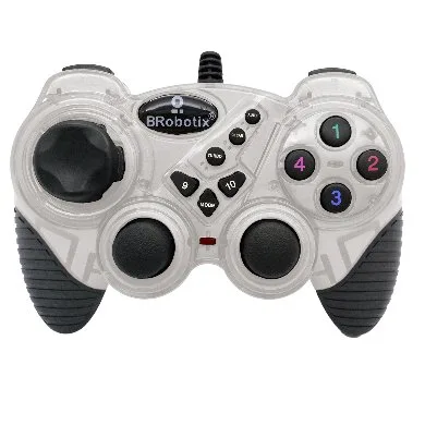 Control BROBOTIX 751899B - Gamepad, PC, 10 botones Blanco