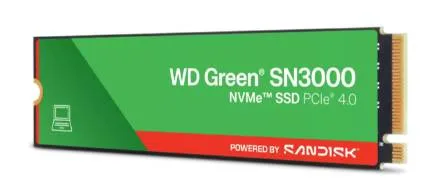 SSD WD Green SN3000 NVMe - 500GB, M.2, 4100 MB/s Escritura, 5000 MB/s Lectura, PCI Express 4.0 SANDISK 500 GB WDS500G4G0E
