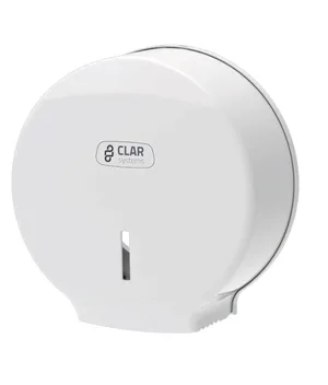 Dispensador de Papel Higiénico Mini Innova Color Blanco para Rollo Industrial 250mm máx Clar Systems CSY020