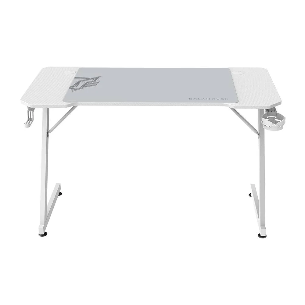 Escritorio Gaming Olympus Spot MRX4000 Balam Rush Mesa Gamer - Incluye un Tapete de 80x55 cm Antideslizante Blanco BR-941426