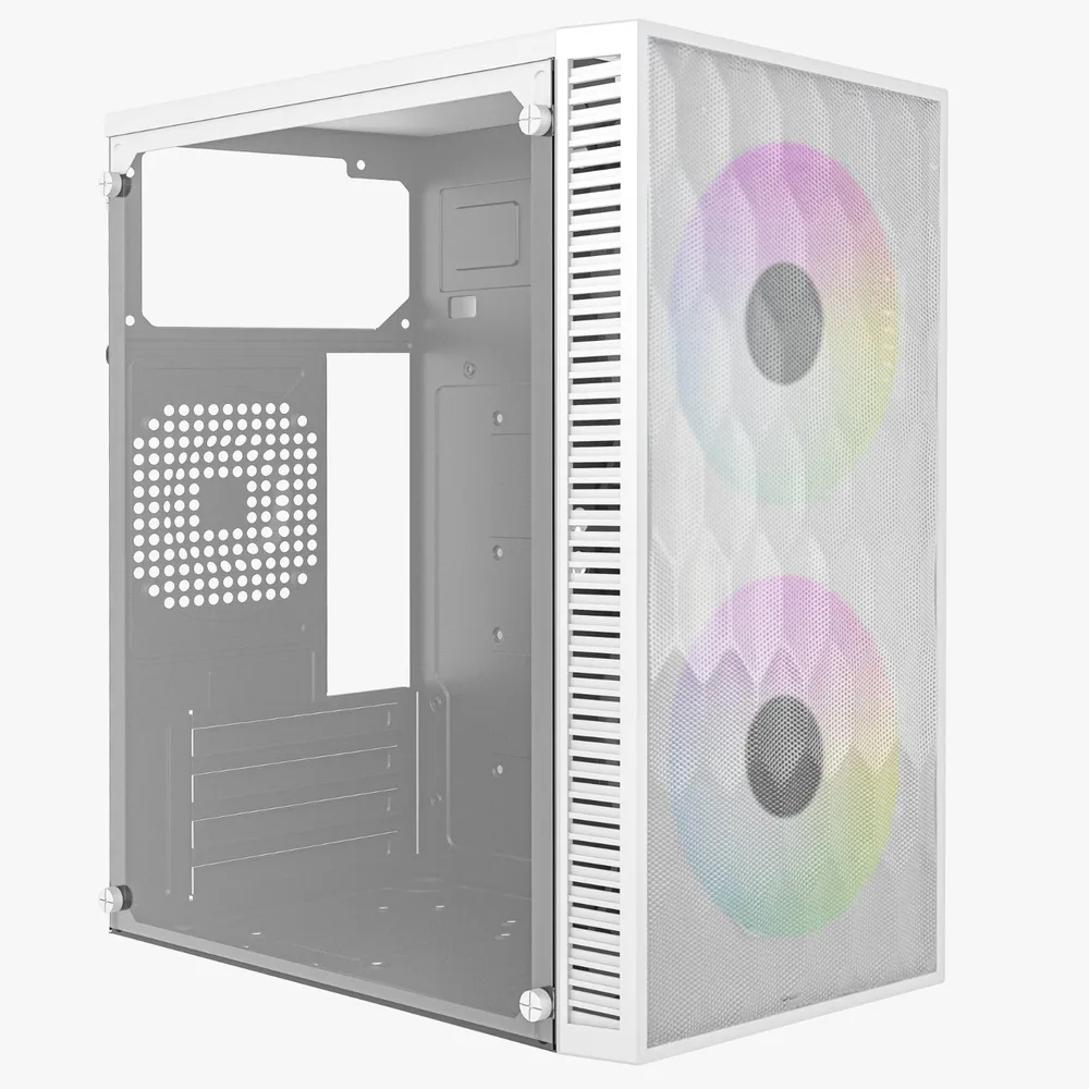 Gabinete Mini Torre Fuji GC470 Advanced Series - Factor: Micro Atx - Mini ITX, Panel Lateral Cristal Templado, Incluye 2 Ventiladores 120mm FRGB