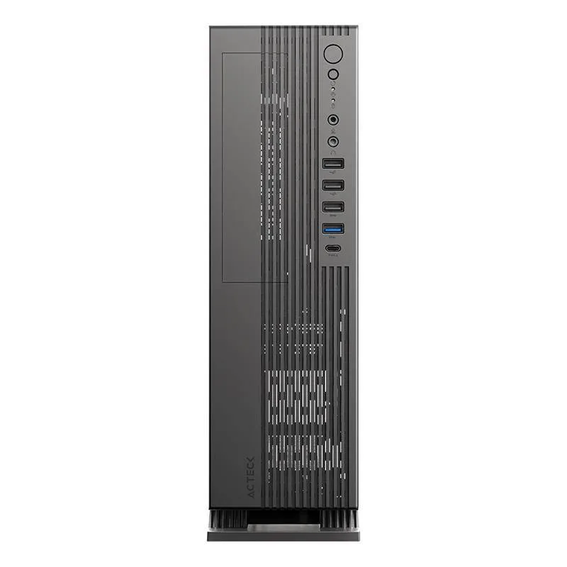 Gabinete Mini Torre Slim+F2120 ONEX GS455 ACTECK Factor Micro ATX- Mini ITX - Lector de tarjetas SD Negro AC-943079