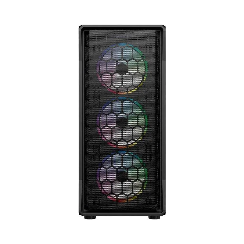 Gabinete Gamer Media Torre ATX DRAGONFLY HEX GM560 Factor: ATX - Micro Atx - Mini ITX Balam Rush Negro BR-943963