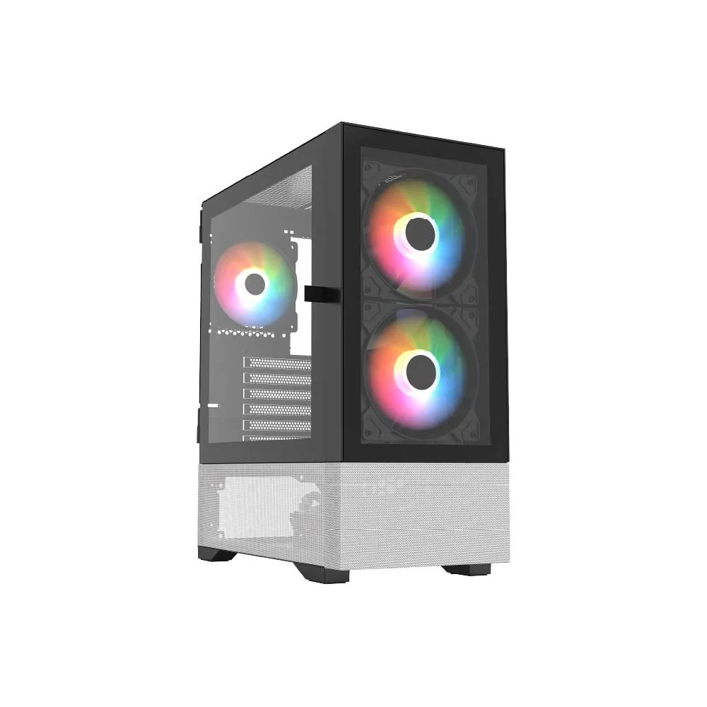 Gabinete Gamer Media Torre Nitrox Crystal 5500CBW Legend Series Balam Rush Blanco BR-938921