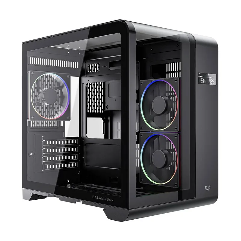 Gabinete Gamer Mini Torre Tank Expert Curve 6400 Legend Series Balam Rush Negro BR-941617