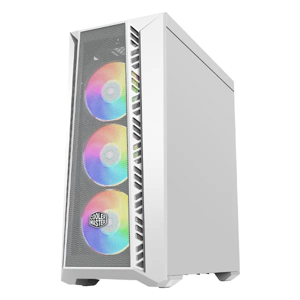 Gabinete COOLER MASTER MB520-WGNN-S00 MasterBox 520 ARGB con Ventana - Midi-Tower, ATX/EATX/Micro ATX/Mini-ITX, USB 3.2, sin Fuente Blanco