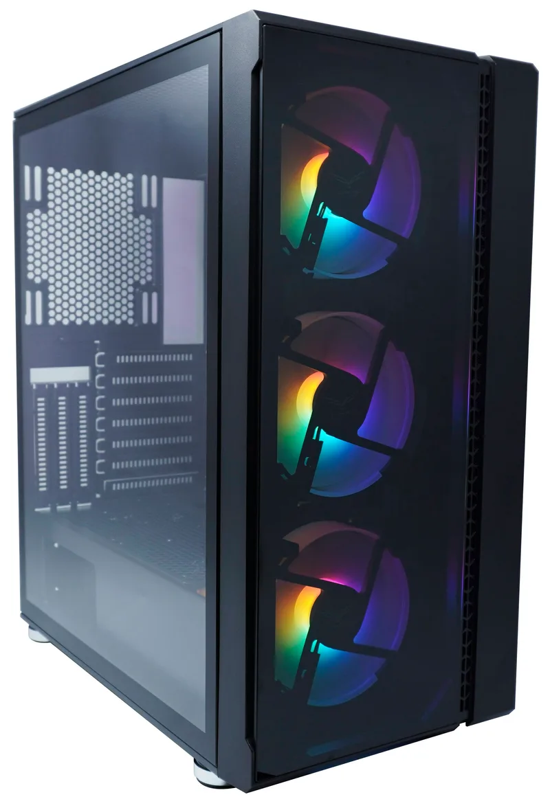 Gabinete Gaming Tokyo - EVOTEC EV-1021, 3 ventiladores incluidos, USB 3.0 Negro
