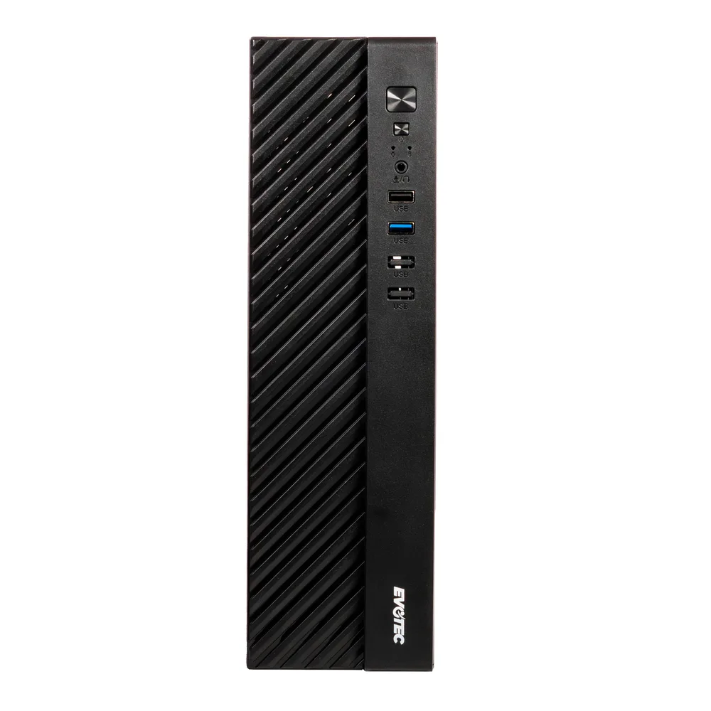 Evotec Gabinete Slim Micro Atx con Fuente 500W Toledo EV-1026 Negro