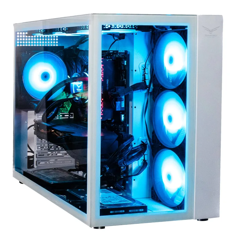 Gabinete Gaming Naceb White Nova NA-0633 Cristal Templado - Micro, Mii, Atx; Usb 3.0 Y Tipo C Naceb Gaming Blanco